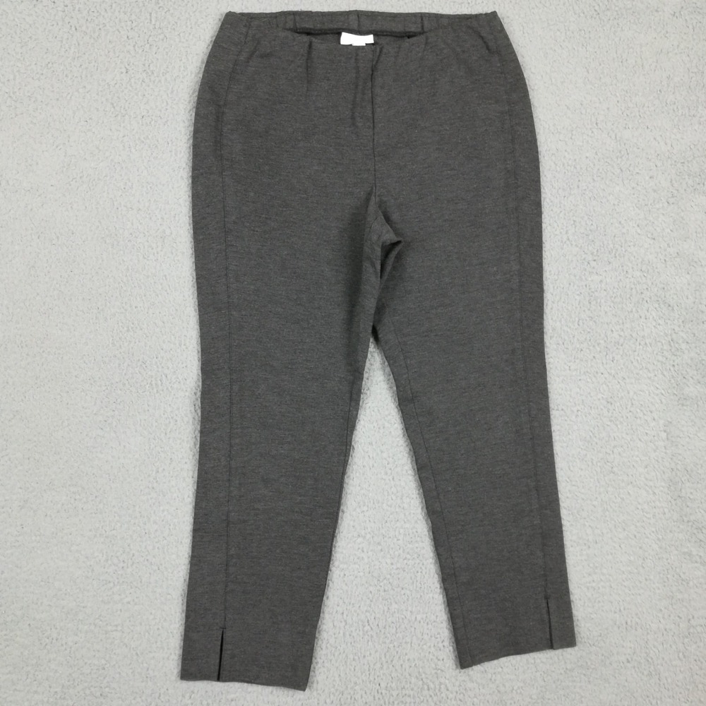 J. Jill Womens Pants Ponte Slim Leg Cropped Heather Gray Mid‎ Pull On Petite S